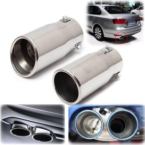 Automobile exhaust pipe front end chrome-plated muffler stainless steel tail pipe decoration, automobile rear throat liner