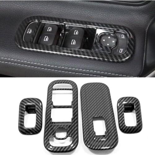ABS Car Inner Accessory Window Button Cover Frame 4pcs for Mercedes-Benz A-Class W177 2019