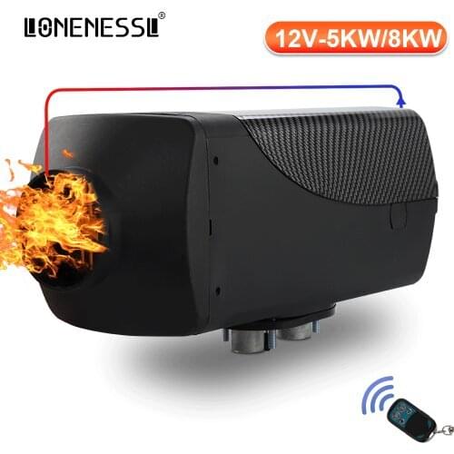 LONENESSL Air Heater 5KW/8KW 12V Air Diesel Autonomous Heater + 10L/15L Tank Remote Control for RV Boats Trailer Truck Motorhome