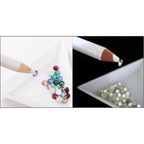 Fast ship way protable wooden point drill pen Dotting pencil for crystal rhinestones and pearls AS DIY nail art accessories