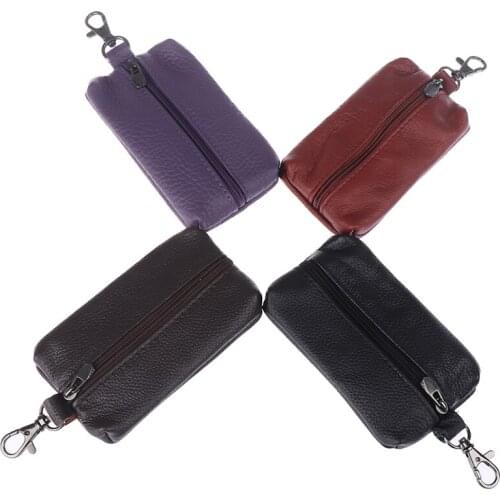 Bag Keychain Cover for Car Gifts Leather Men Women Wallets Key Organizer 1pc Cute Car Key Holder Housekeeper Covers Zipper