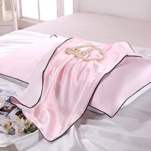 Pure Silk pillowcase pillowslip single side silk pillow cover silk pillowcase bed product Customizable red/pink/gray/blue/yellow