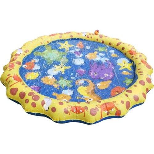 Children Happy Summer Water Spraying Toys Animal Round Fountain Circular Foldable Ocean World Pool Kids Outdoor Game Amusement