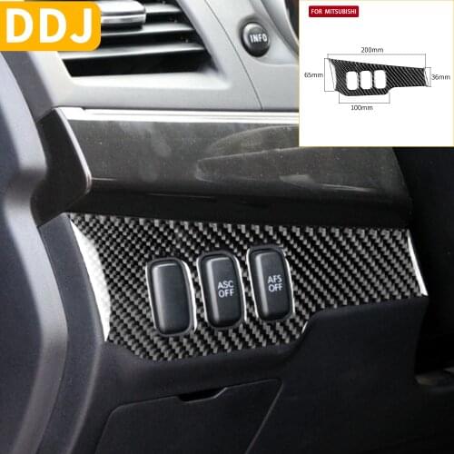 For Mitsubishi Lancer EVO X MR 2008-2015 Head Light Adjustment Button Carbon Fiber Sticker Frame Trim Vehicle Car Accessories
