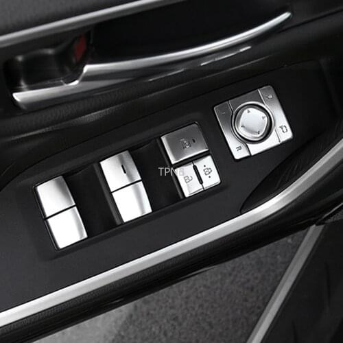 For Toyota RAV4 2019 2020 2021 XA50 Aluminum Alloy Glass Lift Switch Decorative Cover Accessories