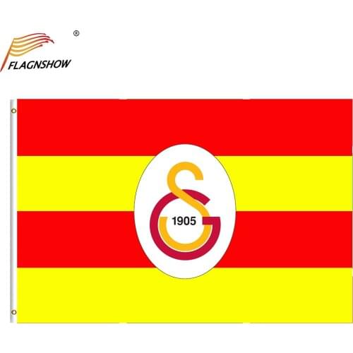 Flagnshow Galatasaray Spor Kulubu Flags and Banners 3x5 FT Turkey AS SK Premier Football Soccer Flag
