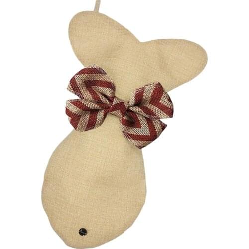 Dog Bone Shape Christmas Stocking Green Size 40*20cm Fish Shaped Colour-Red Stripe The New Red Decoration Assorted 1 Gift Bag