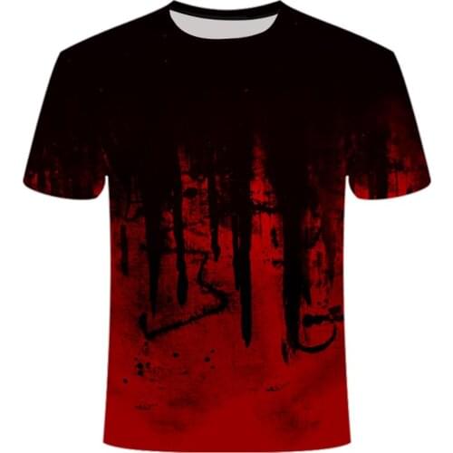 Printed T-shirt 2021 summer loose short-sleeved mens and womens 3D printed round neck slim top casual quick-drying clothing