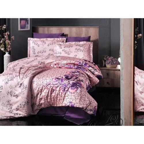 Cotton Satin Double Duvet Cover Set 2020 Fashion Made in Turkey Stylish Design Comfortable Use 83 Wire Cotton Yarn 200x220