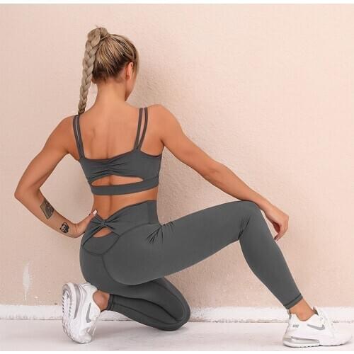 SALSPOR Yoga Sets Women Seamless Shockproof Bra Push Up Leggings Fitness Joggings Bodybuilding Athletics Quick Dry Tracksuit