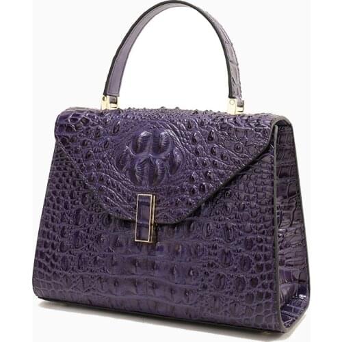 Alligator Leather Womens One Shoulder Crossbody Handbags Luxury High Quality Fashion Trend Simple Big Capacity Messenger Bag