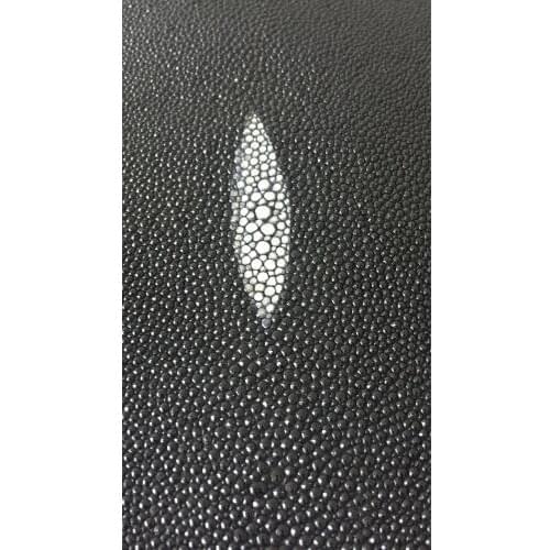 Grained Black Genuine Stingray Fish Skin Leather Piece for Wallet/ Purse/Phone Pad,Free Shipping