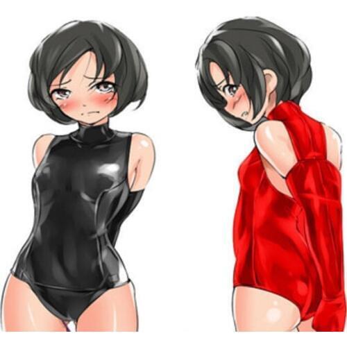 Latex Ammonia Triangle Conjoined Sleeveless Small High Collar Catsuit Jumpsuit Sexy Binding Maid Hot Erotic Body Suit Lingerie