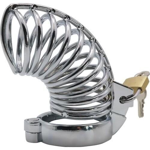 Metal Cock Rings Penis Cage Chastity Lock Device Cbt Bondage Adult BDSM Sex Toys For Men Dick Male Chastity Cage CB6000
