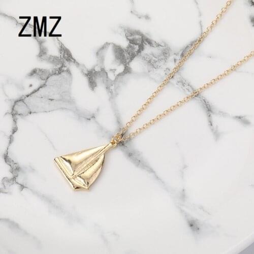 ZMZ 30pcs/lot Europe/US fashion The sailing pendant cute The sailing necklace gift for mom/girlfriend party gold/silver jewelry
