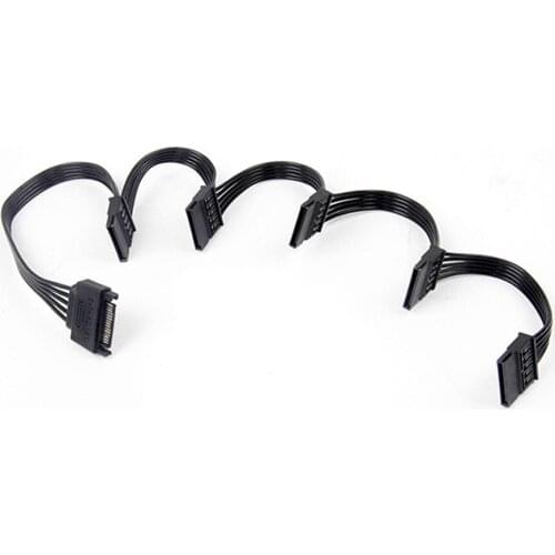 Power Interface SATA 15Pin one for five serial port For SATA hard drive Power cord hard drive extension cable