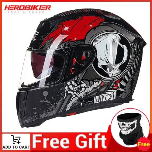 New Helmet Motorcycle Moto Biker Full Face Riding Helmets Double Visor Motocross Helmet Capacete Da Motocicleta Cascos Moto Men