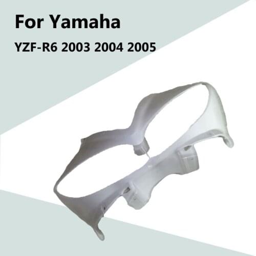 For Yamaha YZF-R6 2003 2004 2005 Unpainted Head Fairing Nose Front Upper ABS Injection Fairing Motorcycle Modified Accessories