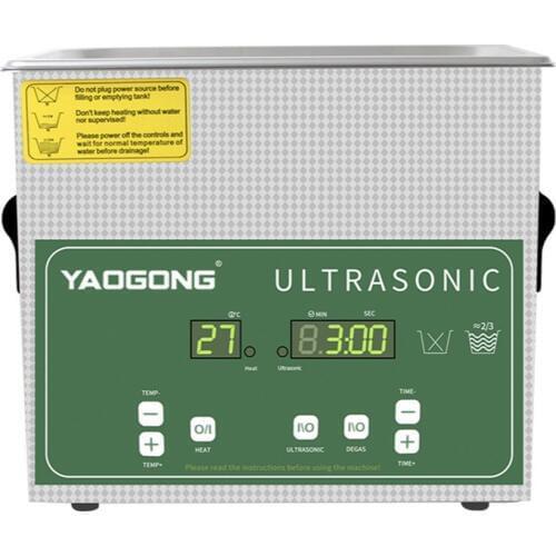 Ultrasonic Cleaner Hardware Parts 3.2l 3200ml Yaogong Dk-230HTD Full Cleaning For Circuit Board Watch Glasses Etc