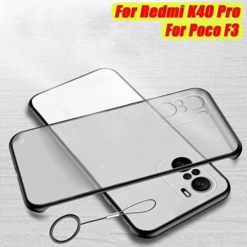Translucent Frameless Case For Xiaomi POCO F3 11 Ultra 10T Pro Redmi K40 Pro Plus Note 9 Pro Ultra Thin Matte Hard PC Back Cover