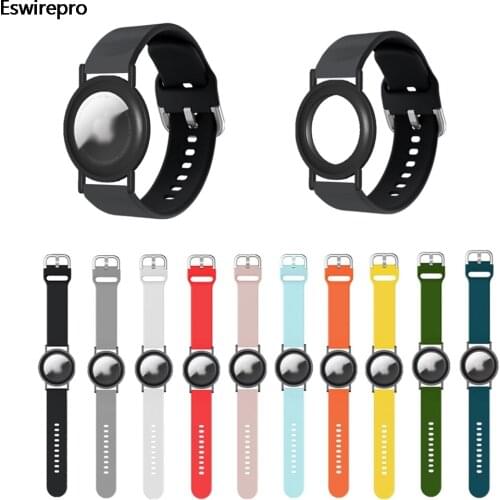 For Apple Airtags Band Sports Soft Silicone Strap for Apple AirTags Locator Tracker Wristbelt correa
