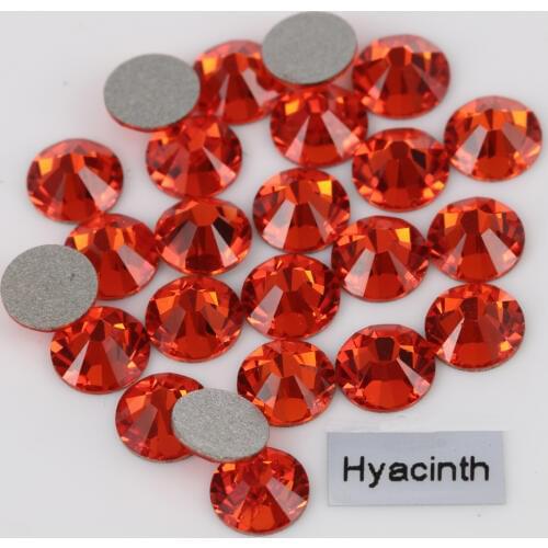 Good Quality ss3-ss34 Hyacinth Flat Back Nail Art Glue On Non Hotfix Rhinestones