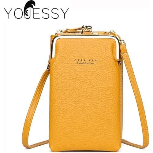 YOJESSY Yellow Phone Bag Crossbody Bag Shoulder Cellphone Bag Fashion Card Holder Mini Summer Crossbody Bag for Women Wallet