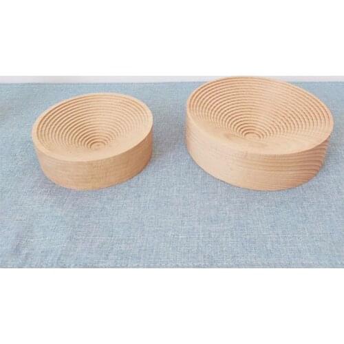 Solid Wood Incense Burner Round Base Nordic Style Wooden Storage Bracket Spiral Shape Dessert Tray Candle Holder Decor