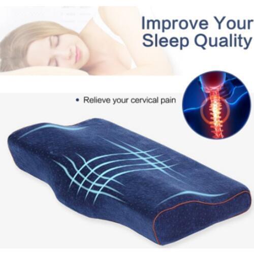 Comfortable Memory Foam Pillow Neck Massage Ergonomic Curve Cervical Orthopedic Neck Bed Sleeping Head Cushion Pillow