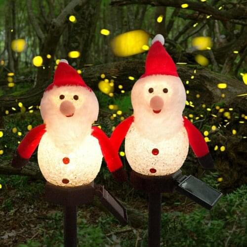 Solar Snowman Light Outdoor Christmas LED Solar Powered Light Garden Landscape Lamp Decorations Lawn Lamp Christmas Series