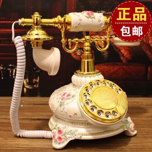 Vintage retro classic white dial telephone landline phone European Garden antique rotary dial
