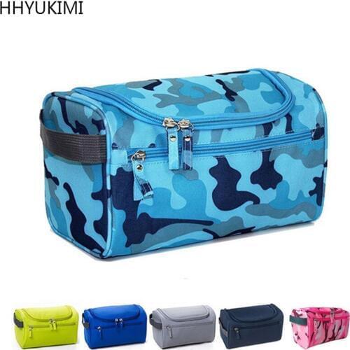 Fashion Waterproof Nylon Men Hanging Makeup Bag Travel Organizer Cosmetic Bag For Women Large Necessaries Toiletry Case Wash Bag