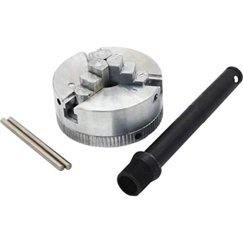 Z011 3-Jaw Lathe Chuck, 10-35Mm Zinc Alloy Mini Lathe Chuck, Self Centering Wood Turning Chuck with Connecting Rod