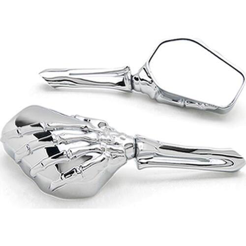 Brand new Chrome Custom Motorcycle Skeleton Bone Mirrors For Kawasaki VN Vulcan 700 750