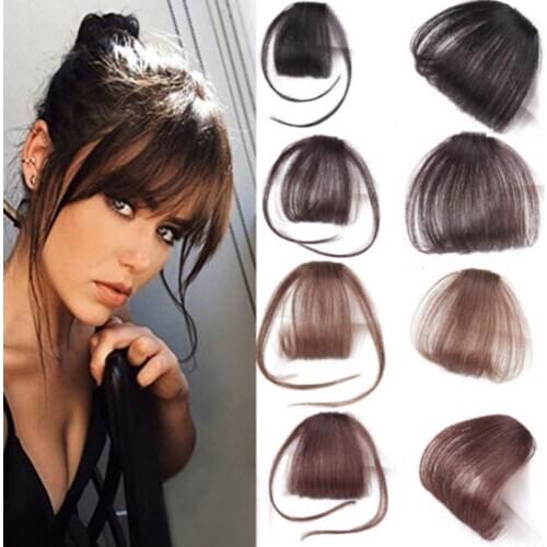 1pcs High Quality Hair Clips Fringe Hair Pieces False Synthetic Hair On The Clips Front Neat Bang Good Hair Styling Accessories