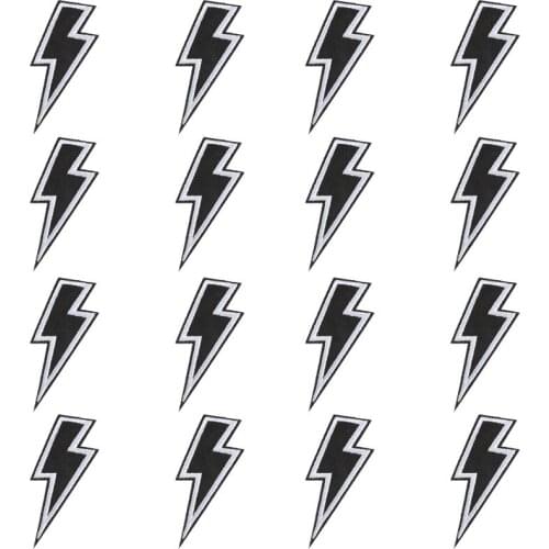 Prajna 10PCS Punk Patch Iron On Patches Stripes Badges Sewing Applique Cheap Embroidery Patches For Clothing Stickers Wholesale