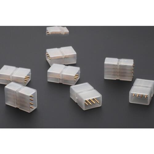 100pcs 4Pins LED5050 Light RGB Intermediate Joint Connector Flat 4-wire Accessories