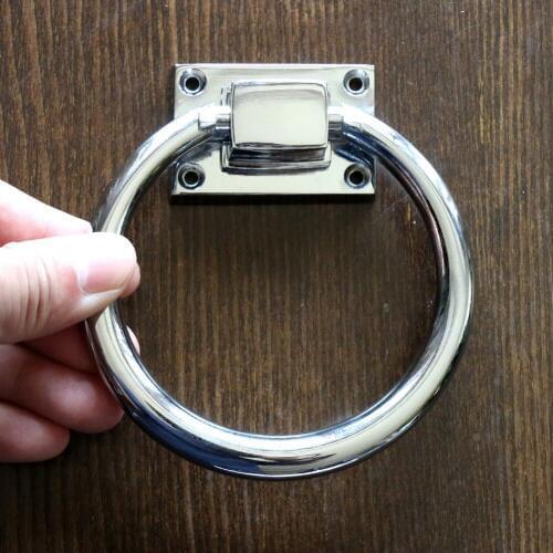 1x Dia 98 Modern Drop Ring Circle Handles Zinc Alloy Door Chair Sofas Handles Pulls Cabinet Drawer Pull Furniture Handle