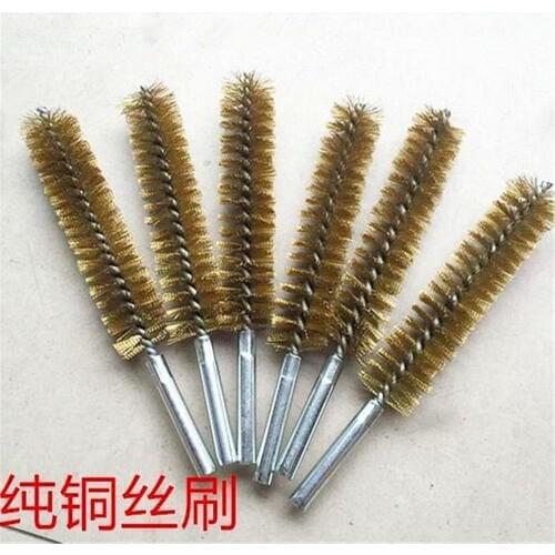 2 Pcs 20mm 25mm 30mm 35mm Brush Dia Copper Wire Pipe Tube Cleaning Chimney Brushs Industrial brush pure copper