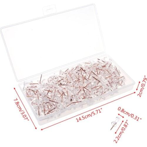 200pcs Push Pins Thumb Thumbtack Board Drawing PhotoWall Studs Office Supplies K3KB