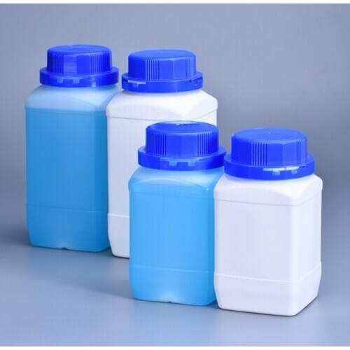 250ML/500ML/1000ML Empty HDPE Bottle with Inner Lid Food Grade Square Plastic Container for Liquid Lotion
