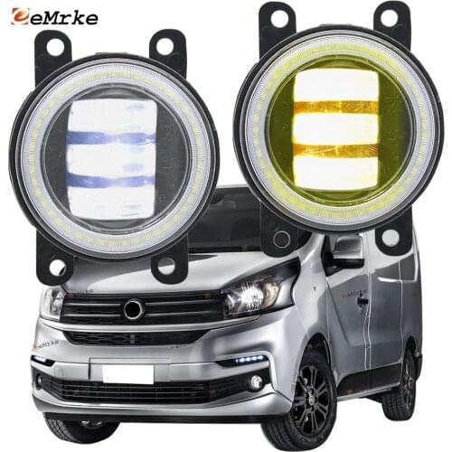 2x Led Angel Eye Ring DRL for Fiat Talento 296 X82 2016 2017 2018 2019 2020 LED Fog Lights Lamp Lens Daytime Running Light 12V
