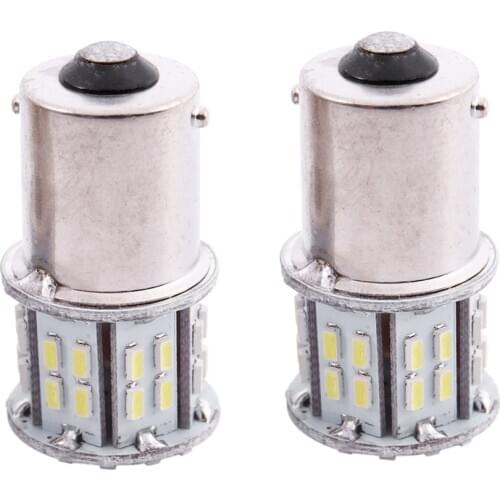 2x 1156 BA15S 382 P21W White 50 SMD LED Car Tail Turn Signal Reverse Light Bulbs