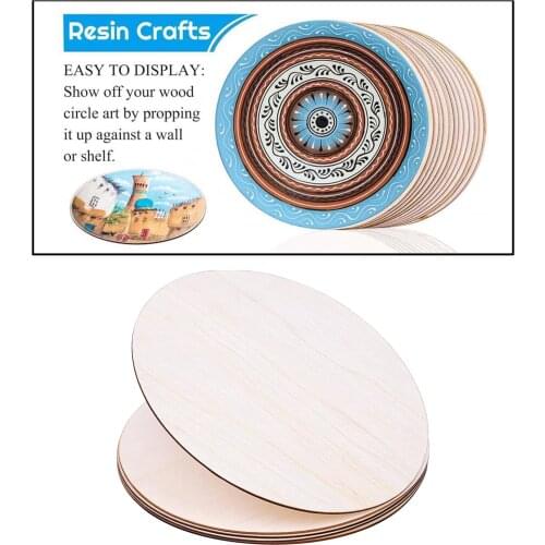30cm Wood Circles Unfinished Round Discs Blank Wooden Slices Cutouts DIY Crafts for Coaster Painting Christmas Home Party Decor
