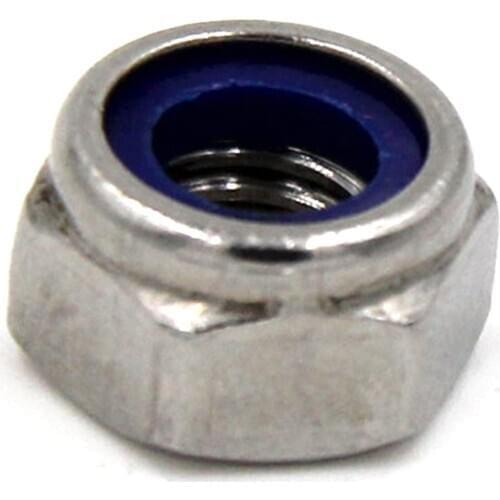 5-25Pcs DIN985 M3 M4 M5 M6 M8 M10 M12 316 Stainless Steel Nylon Self-locking Nuts Hex Locknut Slip Lock Nut