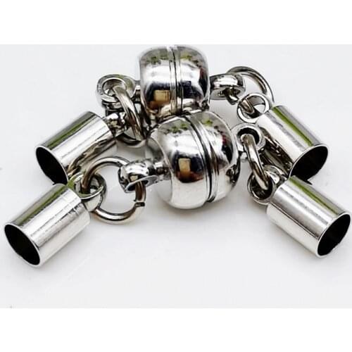 50PCS/Lot Magnetic Clasp Hooks Jewelry Clasps End Caps Necklace Bracelets Clasp Connectors for ewelry Hand Made Connected With B