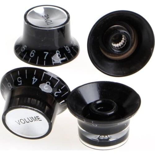 Guitar Accessories Control Knobs Silver Top Hat Bell For Gibson Les Paul Dropshipping