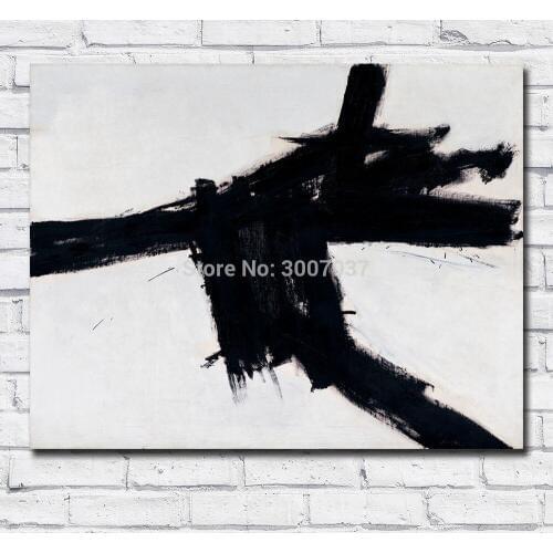 Large Size Oil Painting Franz Kline Buttress 1956 Wall Art Canvas Paintings Pictures for Living Room and Bedroom No Frames