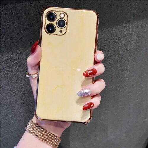 Luxury Plating Marble Silicone Phone Case For iPhone 11 Pro Max XSmax XR XS 8 7 Plus Shockproof Protection Cover
