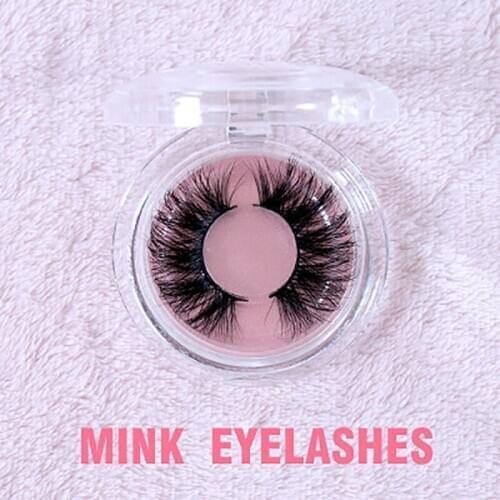 25MM Long Eyelashes 3D Mink Eyelashes Siberian Mink Strip Eyelashes Handmade Pair of False Eyelashes